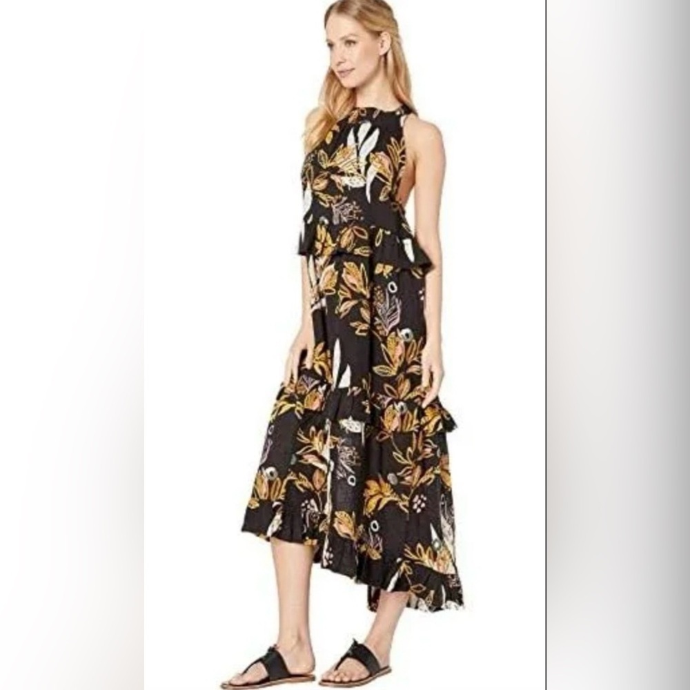 Free People- Anita Botanical-Print Maxi Dress. Size XS